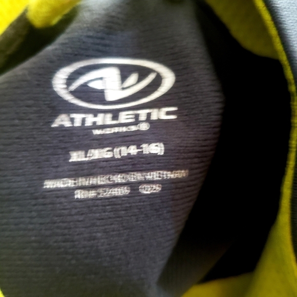 Athletic Works Boys XL 2XL Full Zip Lightweight Sweatshirt Jacket Grey Yellow - Picture 6 of 8